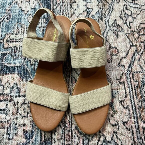 Tommy Bahama Sakura Stretch-Raffia Wedges Size 9.5 Natural Tan - Picture 4 of 12